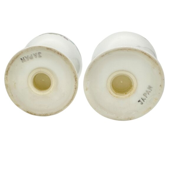 Vintage Ceramic Salt and Pepper Shakers White with Grape Vine Design Japan - Picture 4 of 7